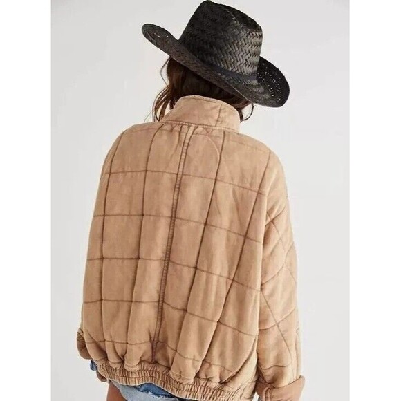 Free People Dolman Quilted Knit Jacket Top Oversized Zip-up Slouchy XL 276736 - Picture 4 of 11